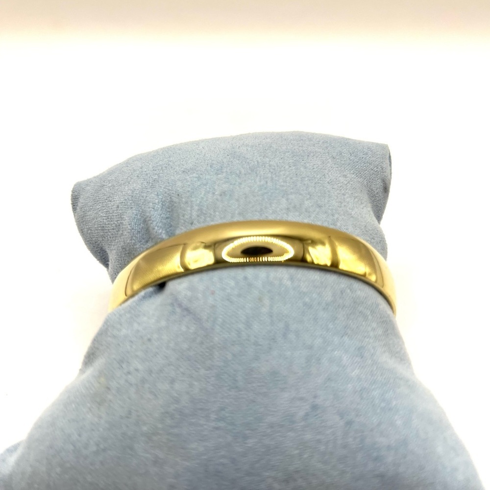 Gold Cuff Bracelet Sleek Minimalist Gold Tone Gold Plated Unsigned